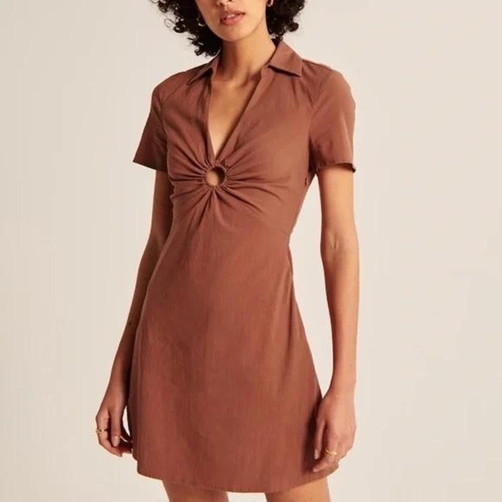 Abercrombie & Fitch Brown Short Sleeve Dress